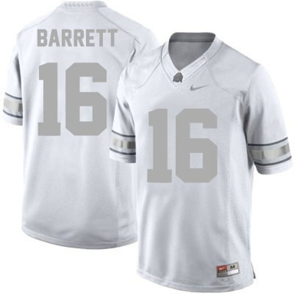 Ohio State Buckeyes Men's NCAA J.T. Barrett #16 White College Football Jersey NZK6549XT